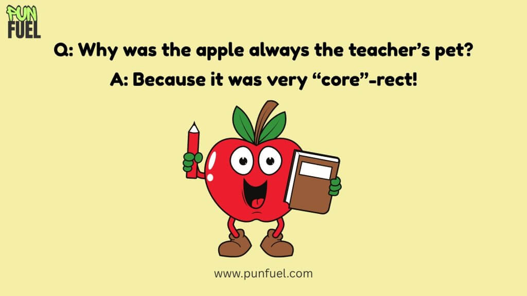 Question-answer apple puns