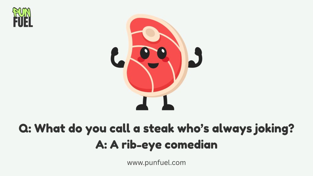 Question-answer steak puns