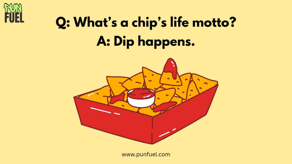 Question-answer chip puns